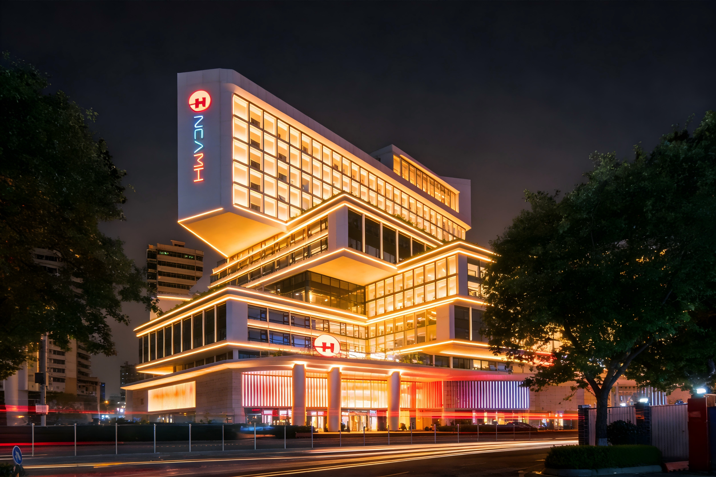 - JBOAN DMX512 light control renews the night image of the commercial complex (Picture 3)