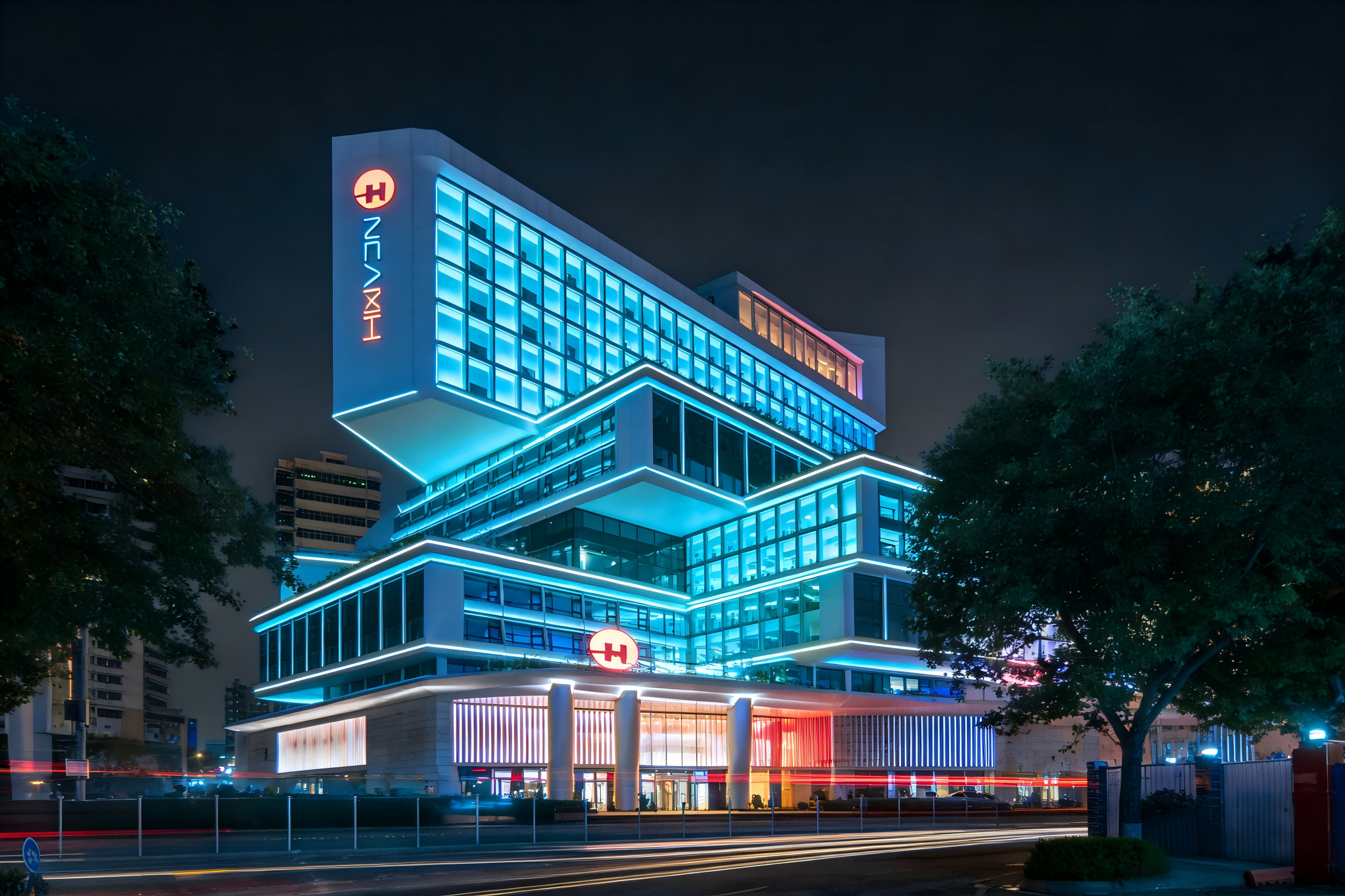 - JBOAN DMX512 light control renews the night image of the commercial complex (Picture 2)