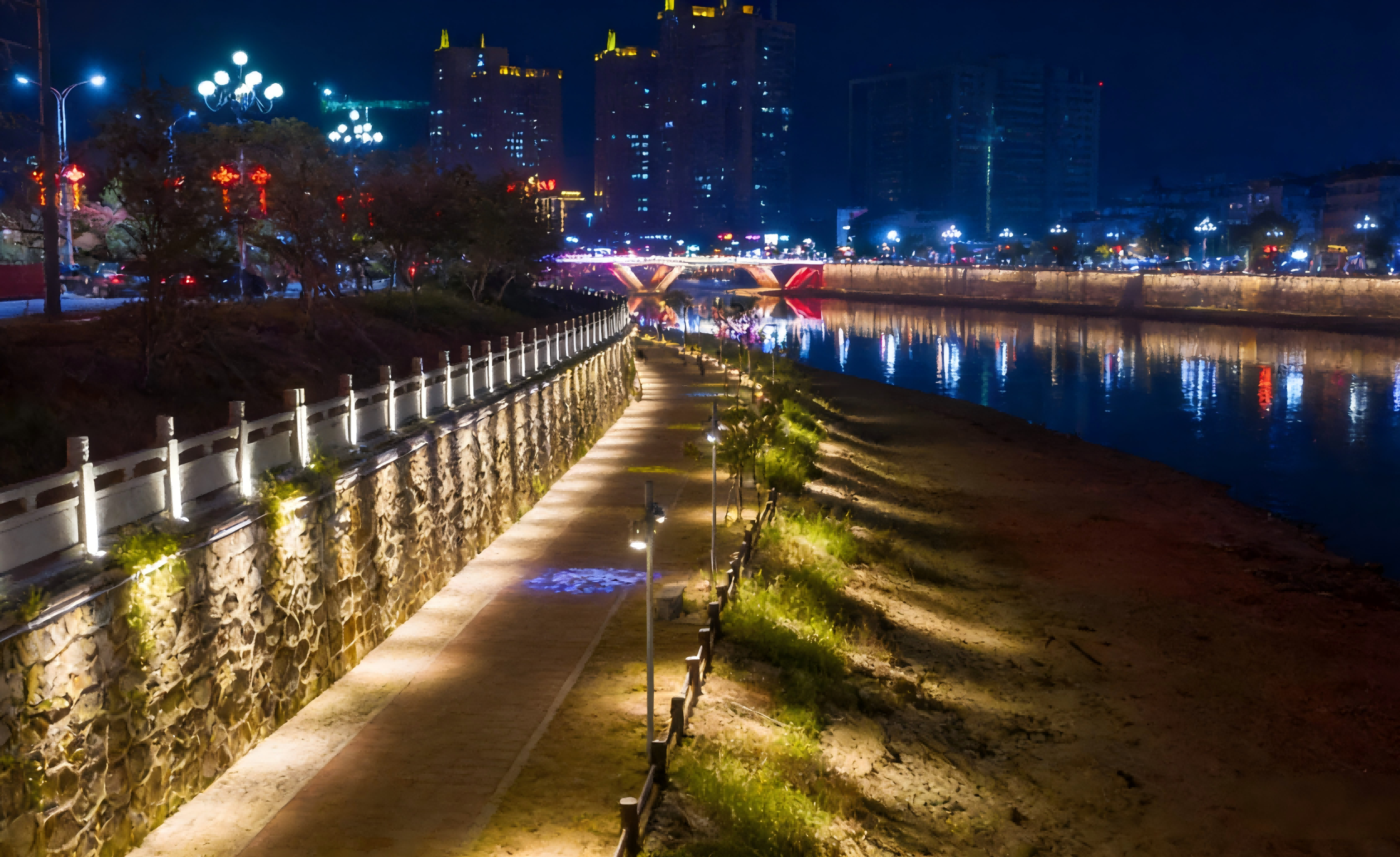 JBOAN Jinboan LED flexible wall washer reshapes the texture of the riverside night tour (Picture 3)