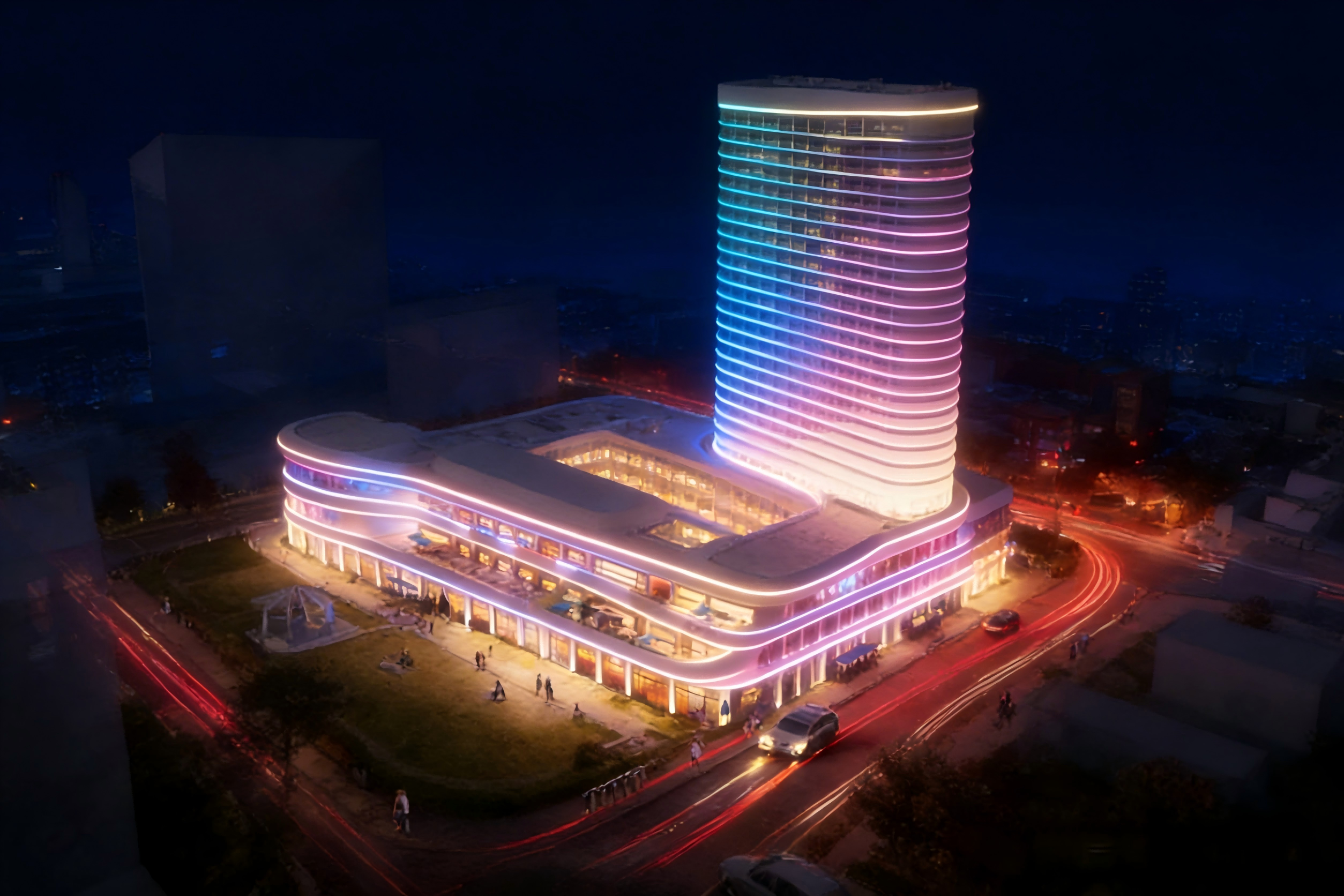 A shopping mall, a kind of festive light and shadow - Jinboan lighting plan (Picture 3)