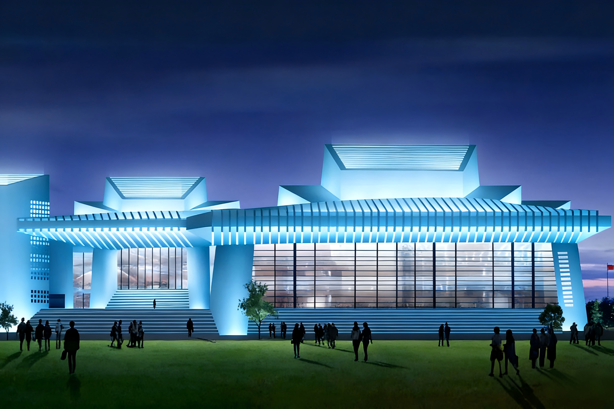 Grand Theater Tiffany blue design, JBOAN customized lighting effect