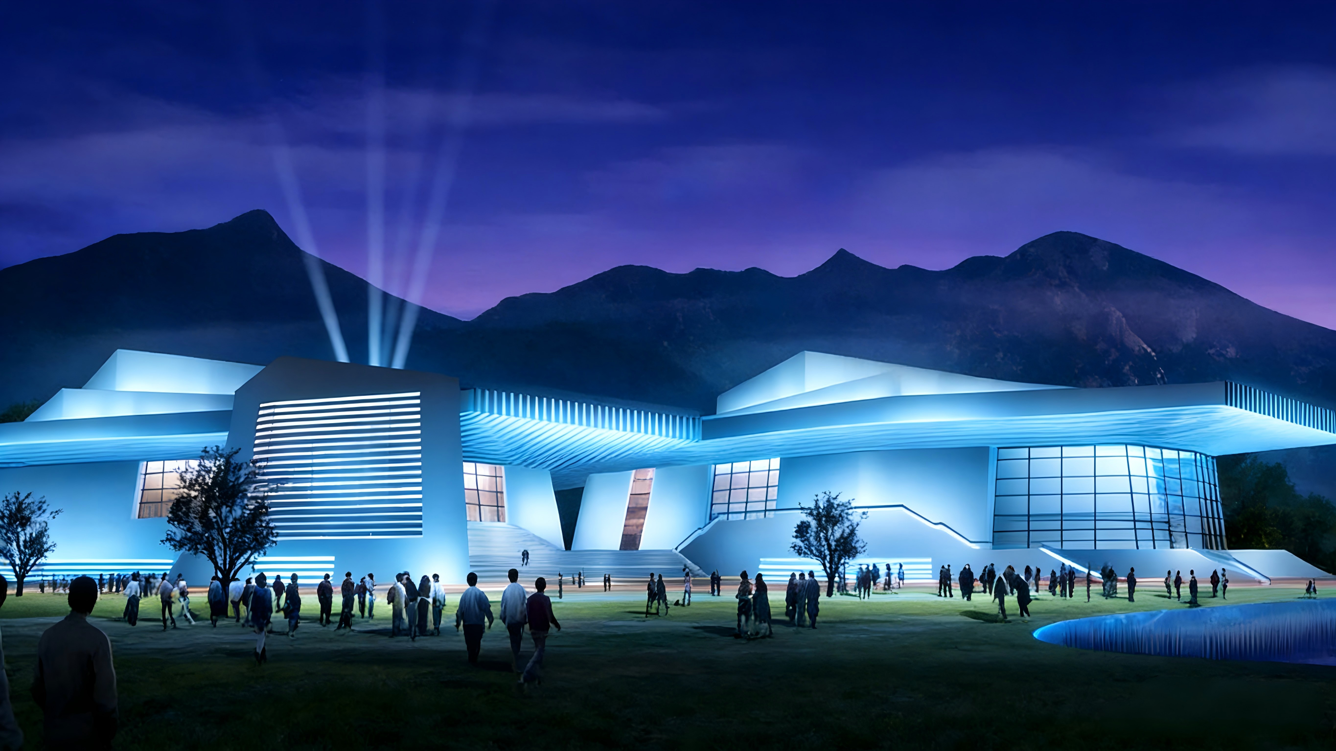 Grand Theater Tiffany blue design, JBOAN customized lighting effect (Picture 2)