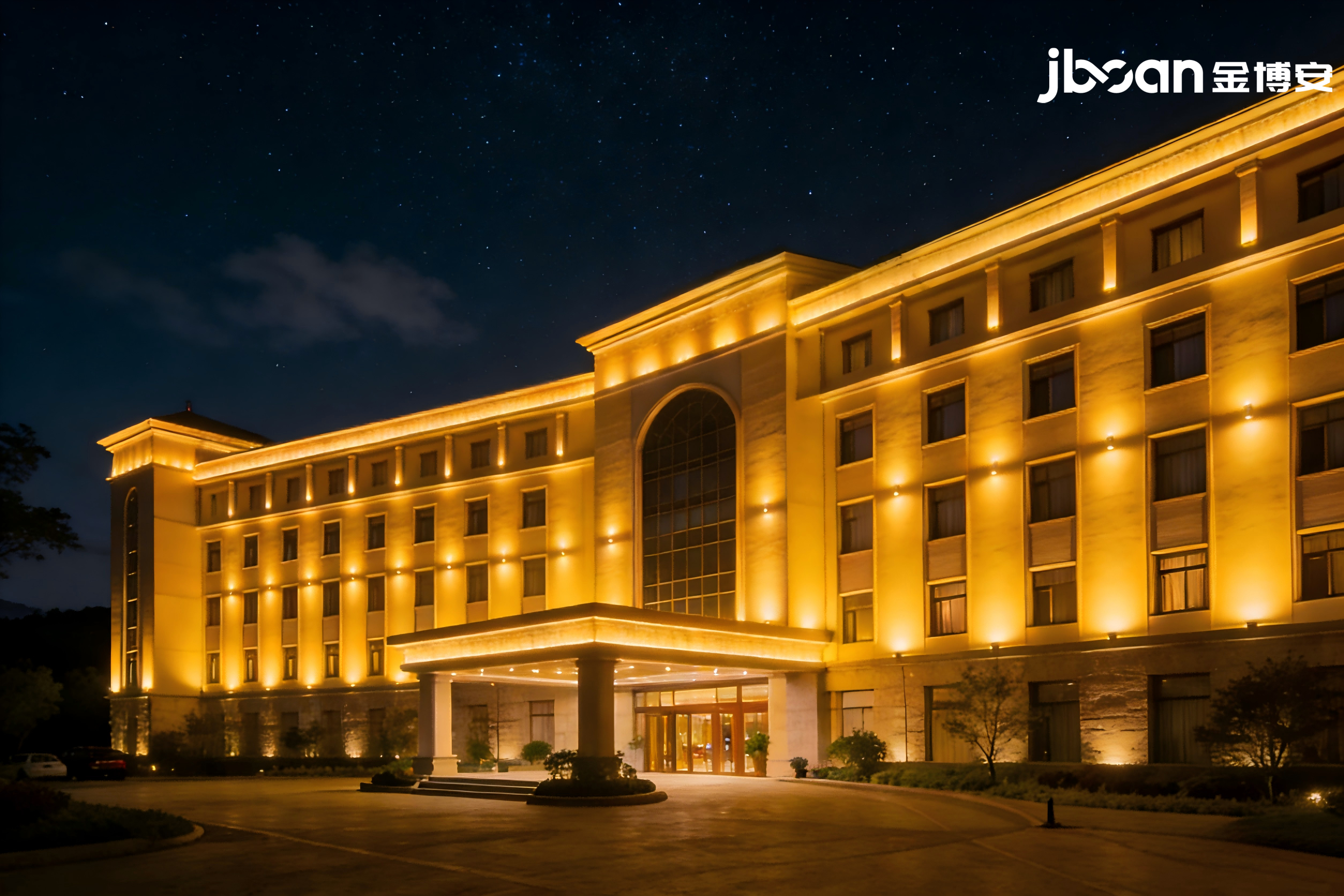 High-end hotel exterior lighting: JBOAN LED flexible wall washer has warm light, comfortable and high-end (Figure 4)