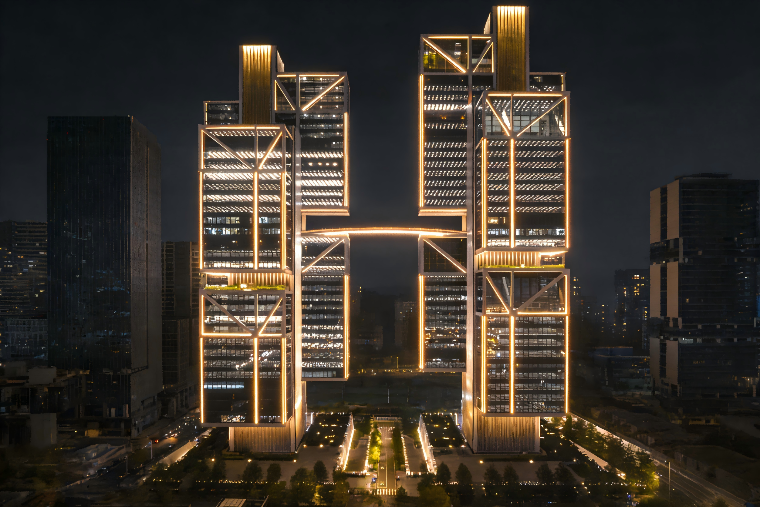 JBOAN Jinboan flexible LED neon light business building lighting