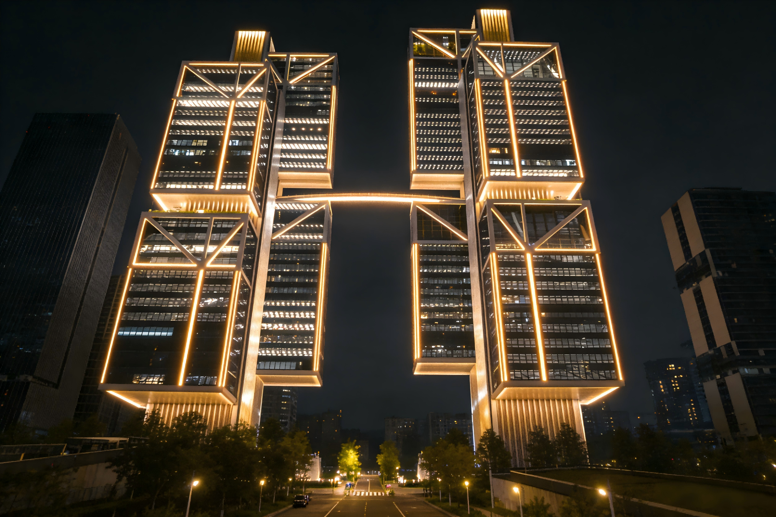 JBOAN Jinboan flexible LED neon light business building lighting (Picture 2)