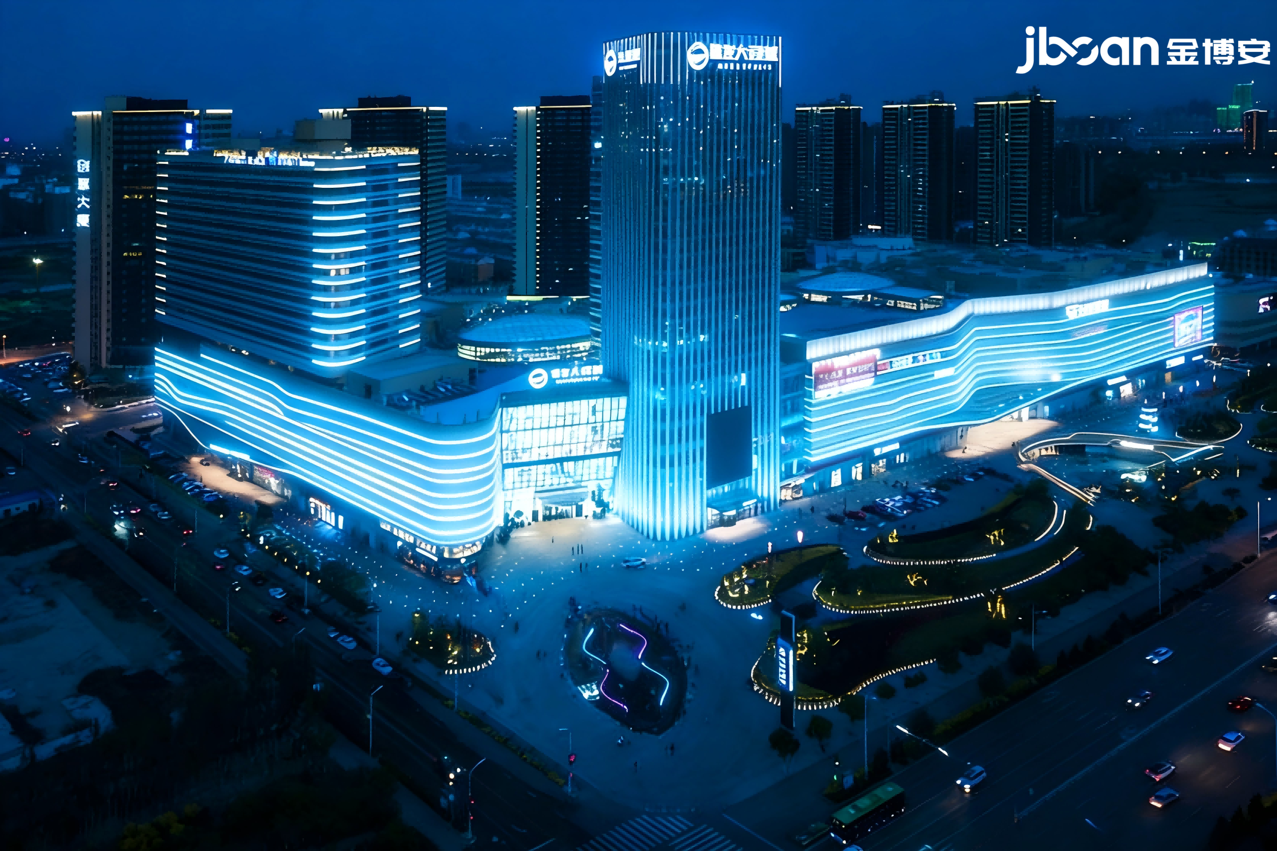 Lake blue light wall washer opens innovative solutions for commercial complexes