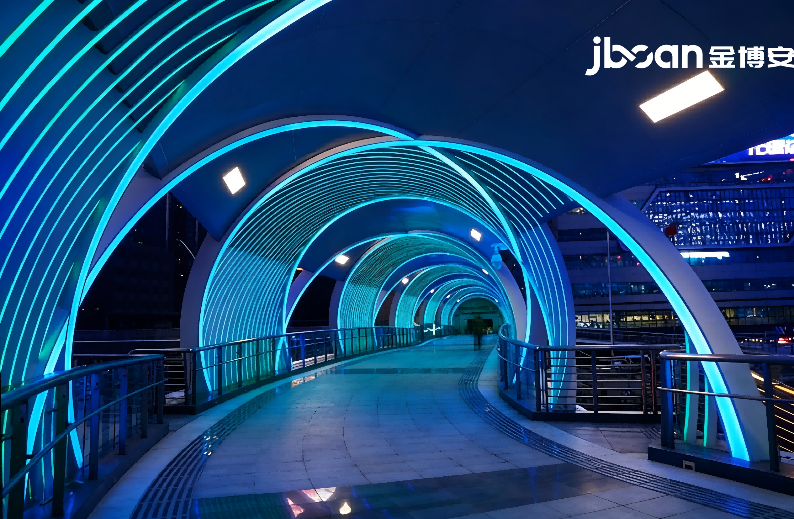 JBOAN Jinboan flexible neon lights create a dreamy overpass (Picture 5)