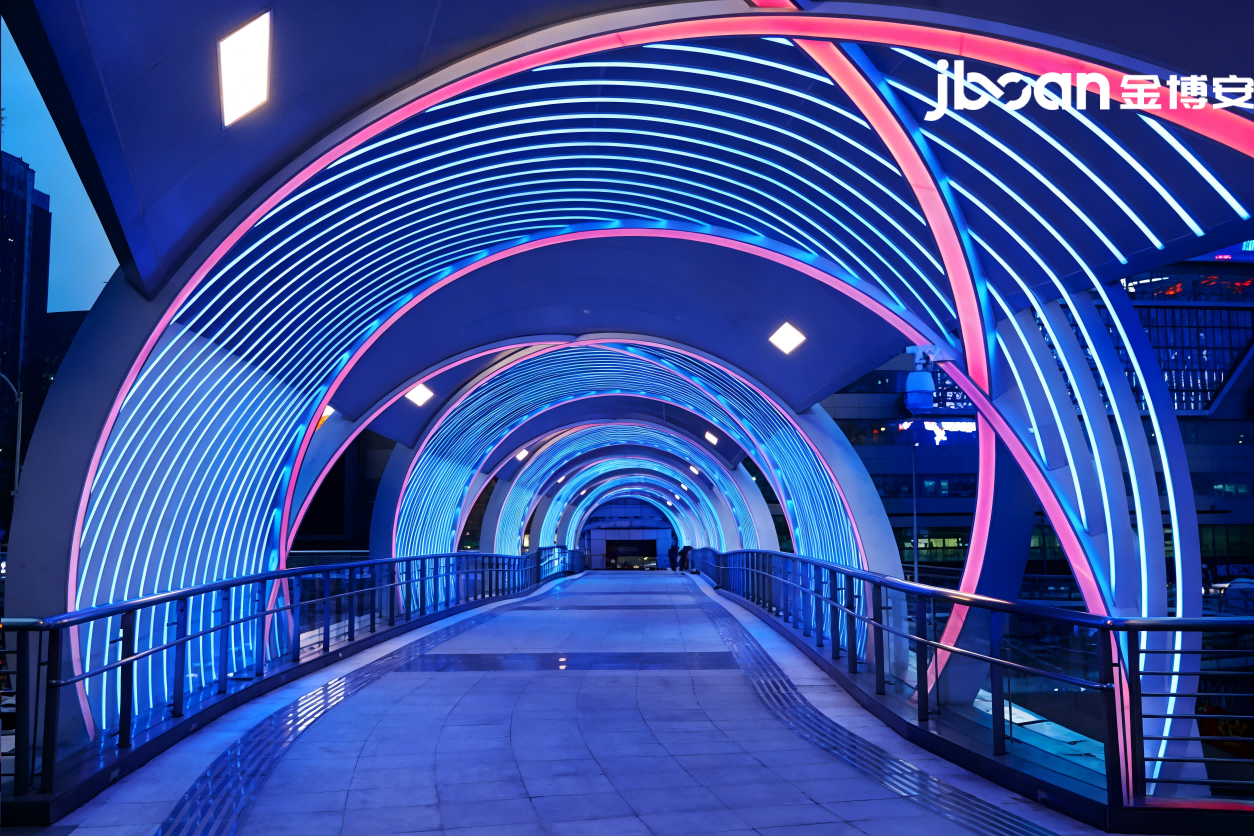 JBOAN Jinboan flexible neon lights create a dreamy overpass (Picture 1)