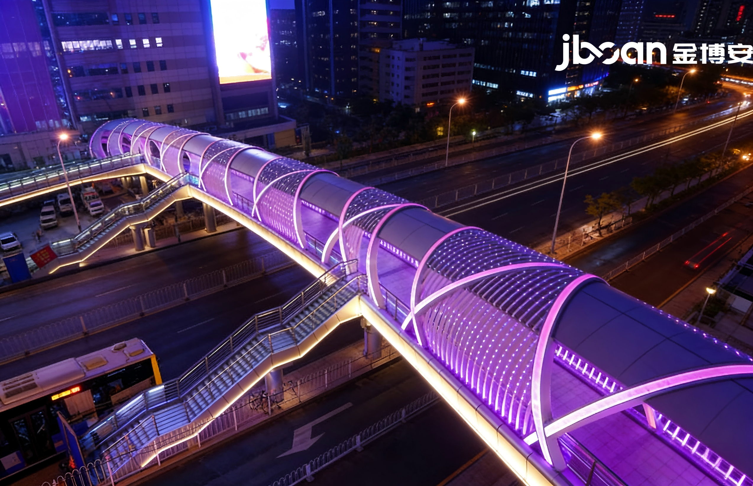 JBOAN Jinboan flexible neon lights create a dreamy overpass (Picture 2)