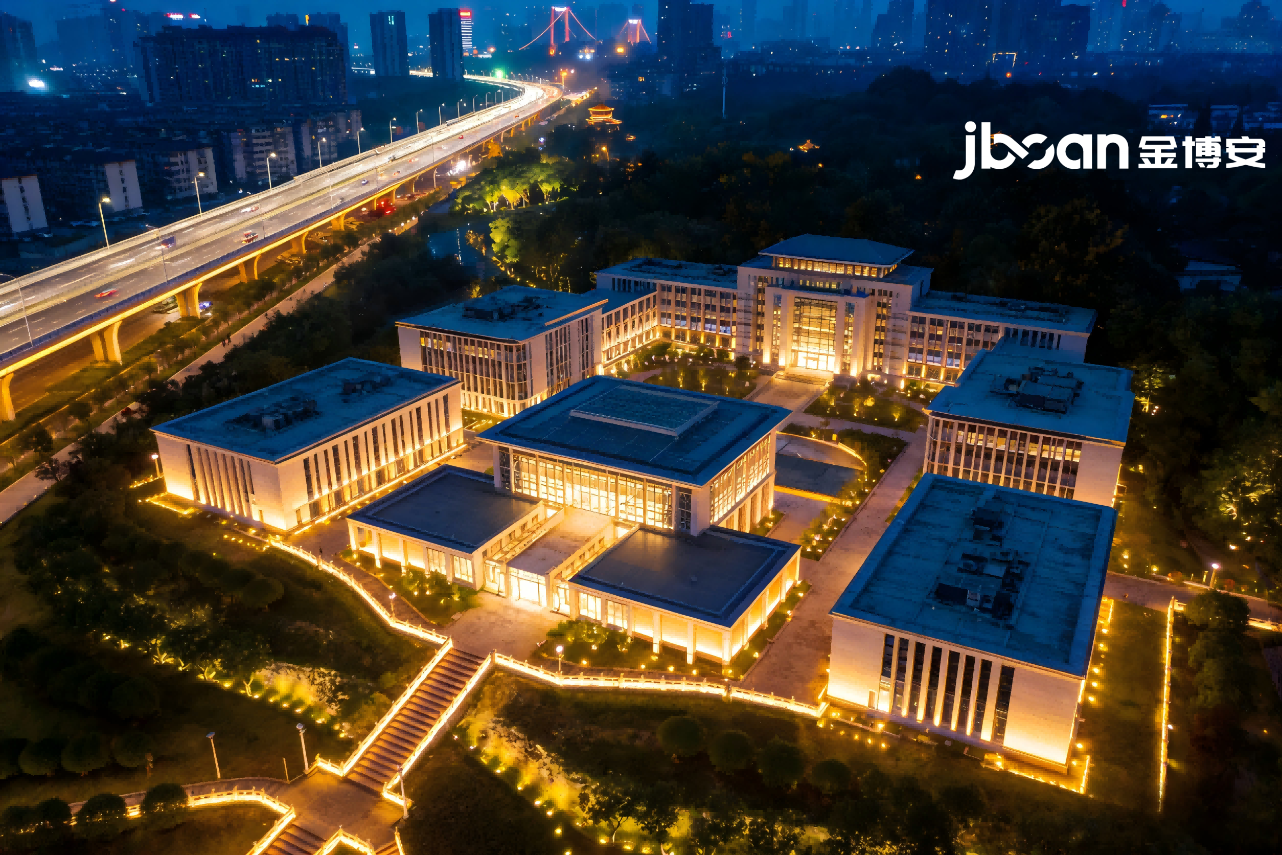 Jinboan flexible LED wall washer illuminates the conference building (Figure 2)