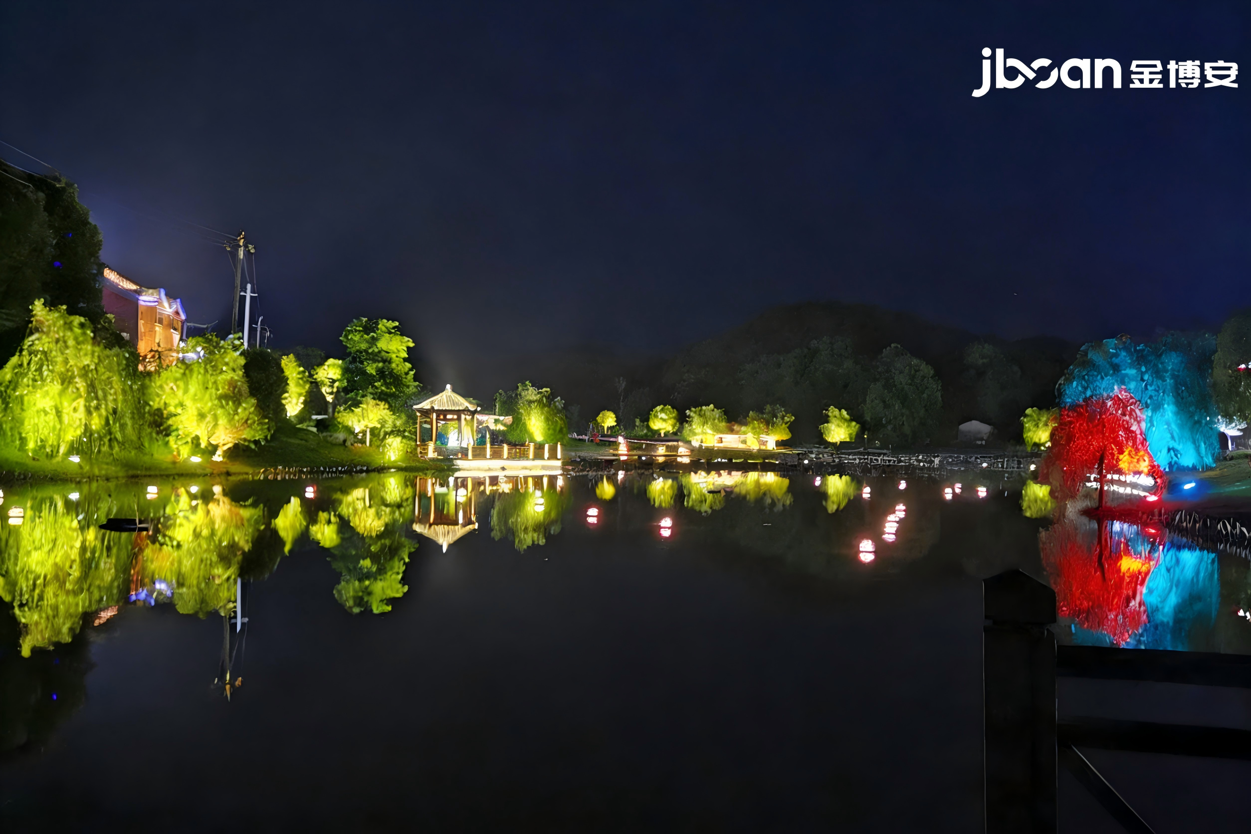 JBOAN Jinboan Changsha Qingshuitang Wetland Park landscape night scene lighting