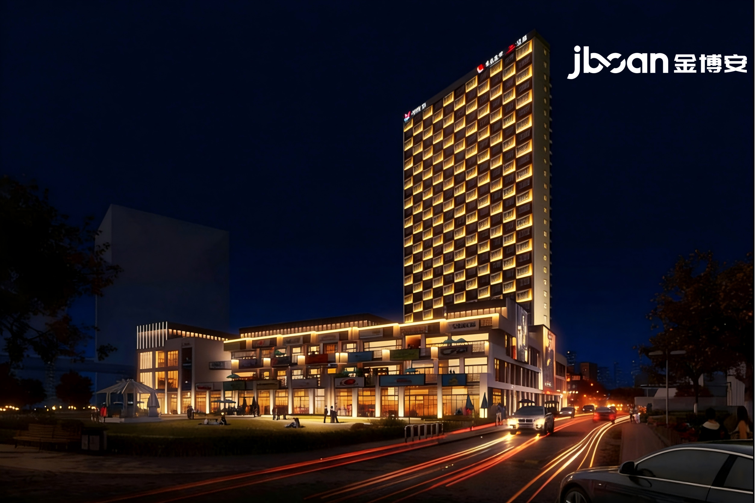 JBOAN lights up the night view of Chengdu Baiwei Plaza