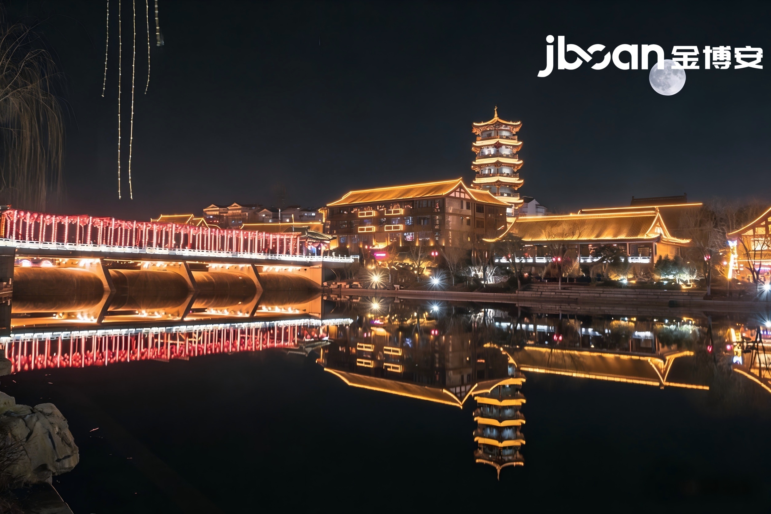 JBOAN creates a new model for night scene lighting in the ancient city of Qingzhou (Picture 2)