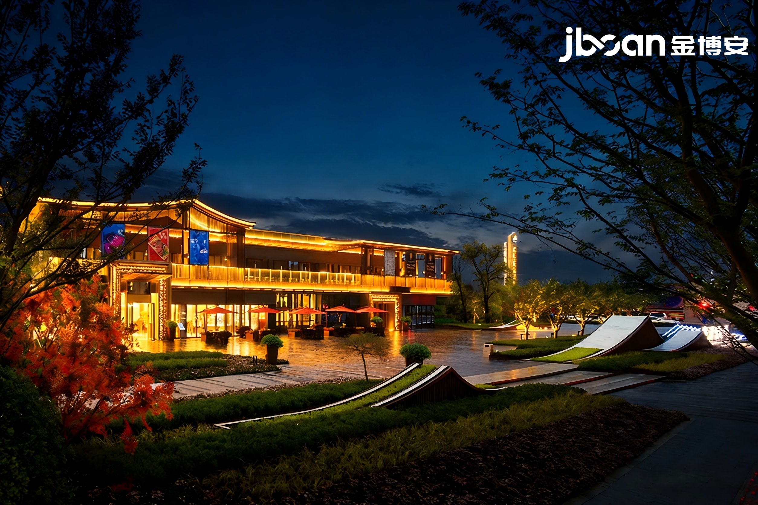 Jinboan 2200K flexible wall washer: lighting up the oriental night charm of Hefei Longhu·Yaohaitian Street