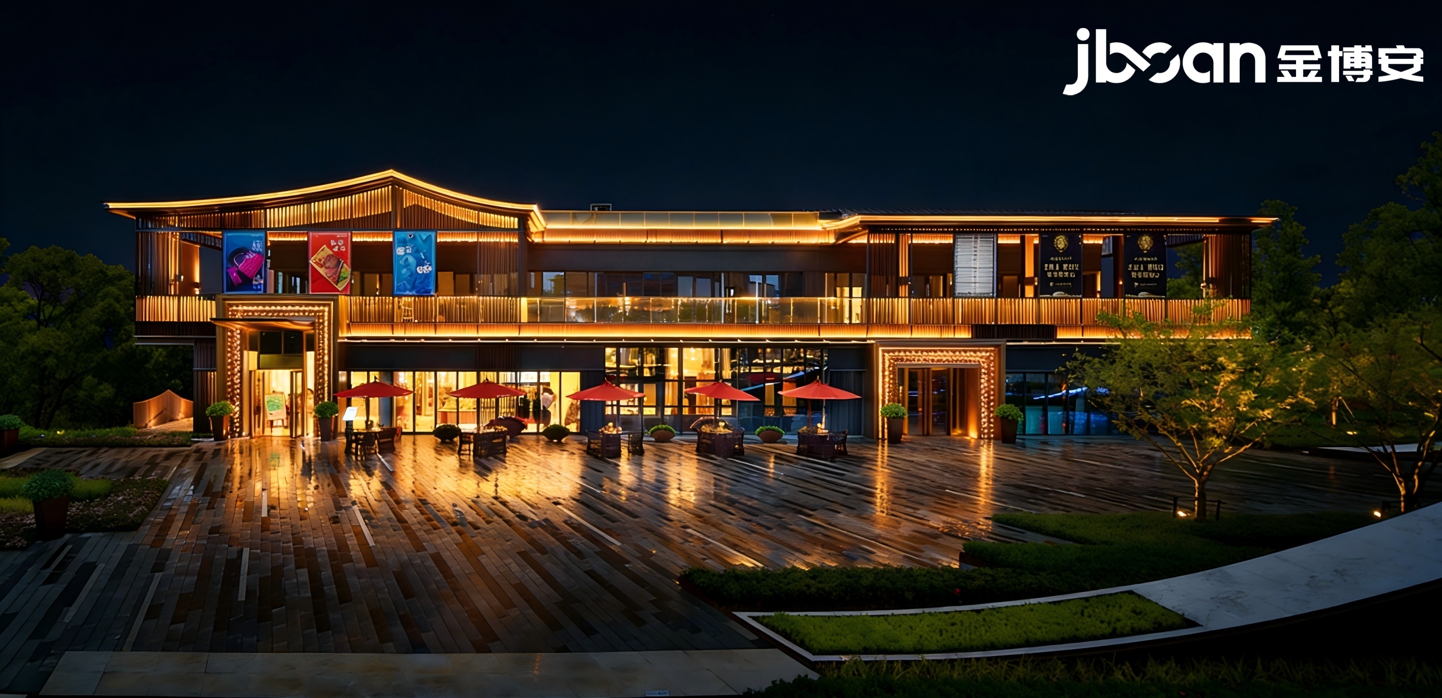 Jinboan 2200K flexible wall washer: lighting up the oriental night charm of Longhu·Yaohaitian Street in Hefei (Picture 1)