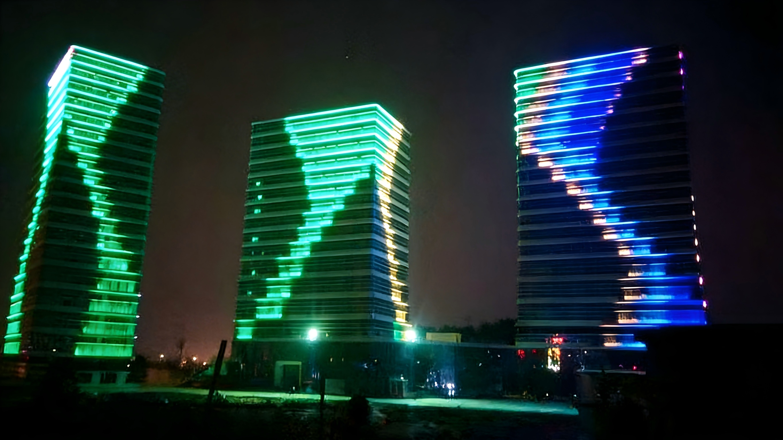 Shenzhen South China City building lighting upgrade Jinboan engineering grade RGBW flexible wall washer (Figure 5)