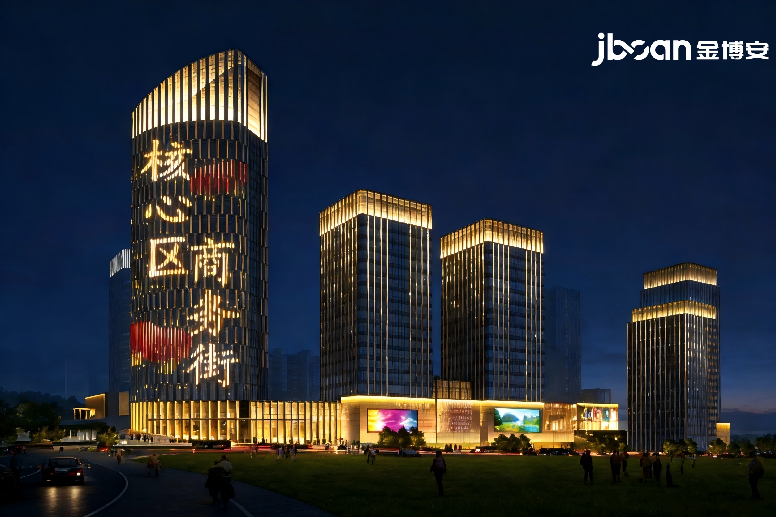 JBOAN lights up the urban business cover - Nanning Wuxiang New District Business Street lighting improvement project (Picture 3)