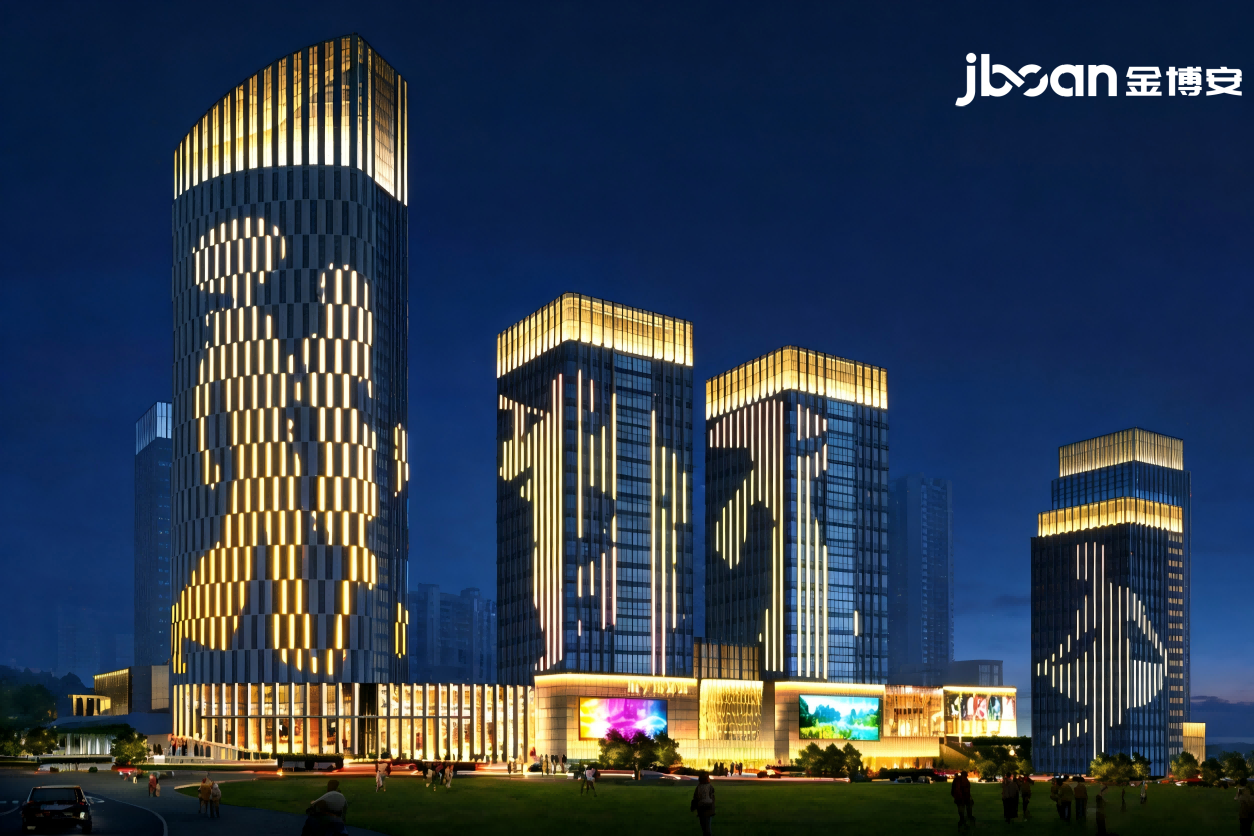 JBOAN lights up the urban business cover - Nanning Wuxiang New District Business Street lighting improvement project (Picture 2)