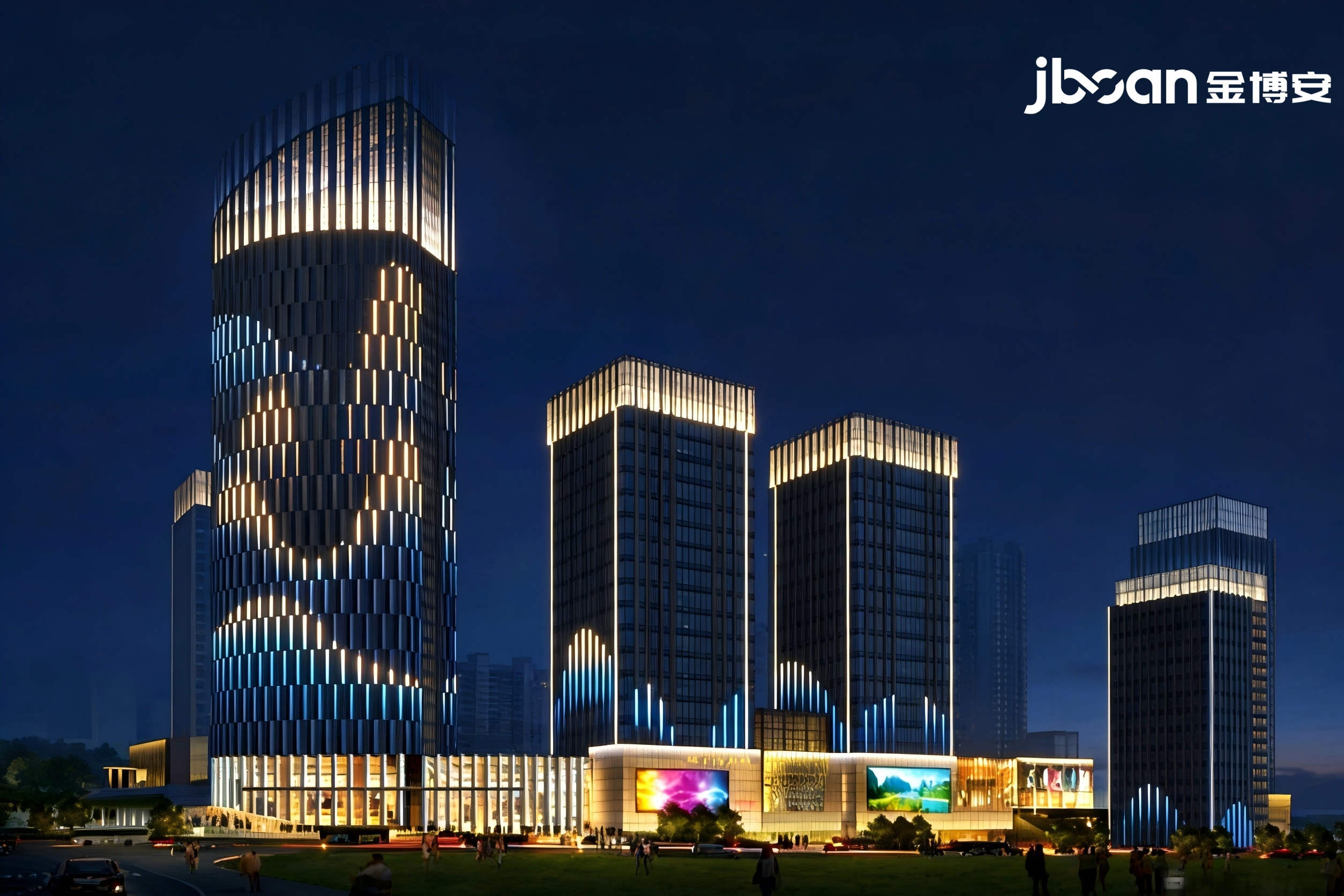 JBOAN lights up the urban business cover - Nanning Wuxiang New District Business Street lighting improvement project