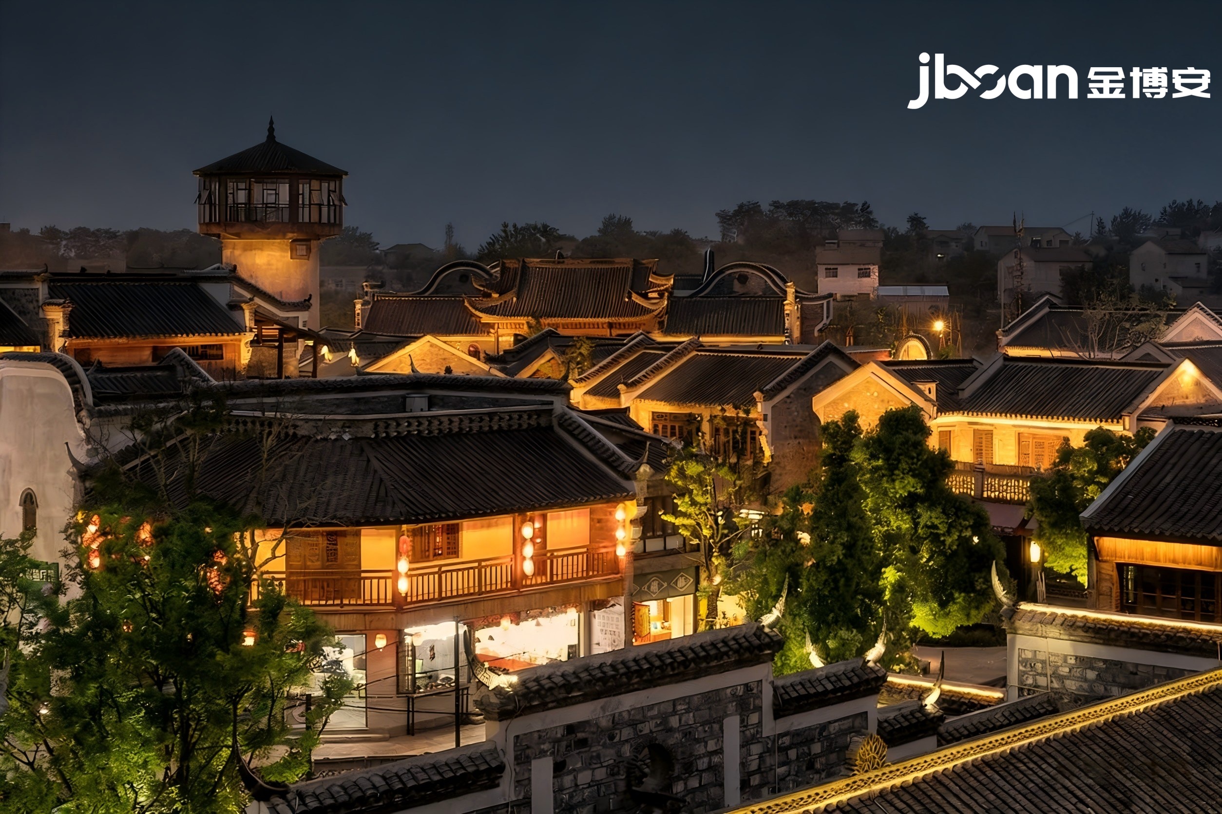 JBOAN Jinboan warm light reflects the charm of Chu｜Zhongxiang Mochou Village lighting improvement project
