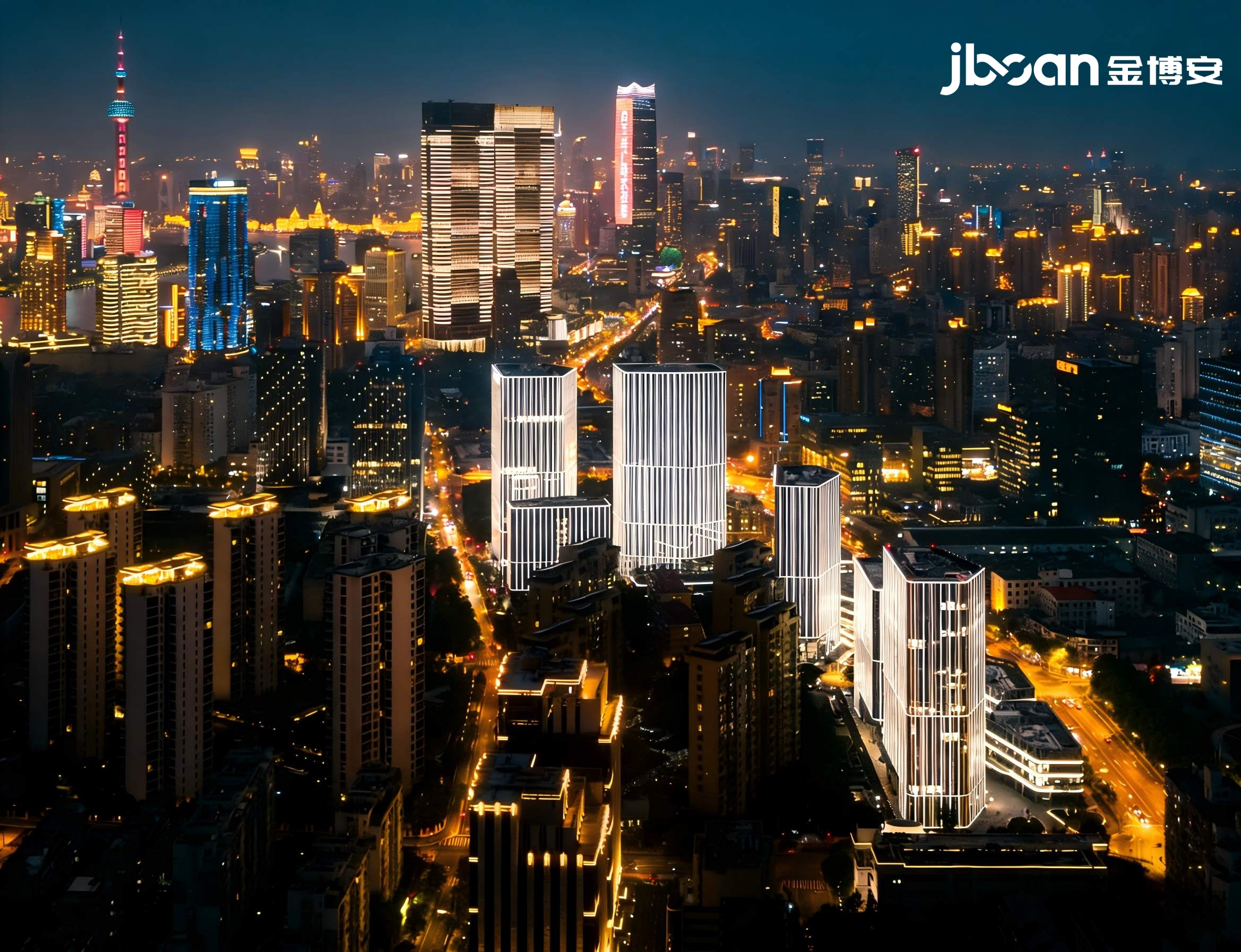 The outline lighting project of Shanghai Poly Greenland Plaza was successfully completed (Figure 1)