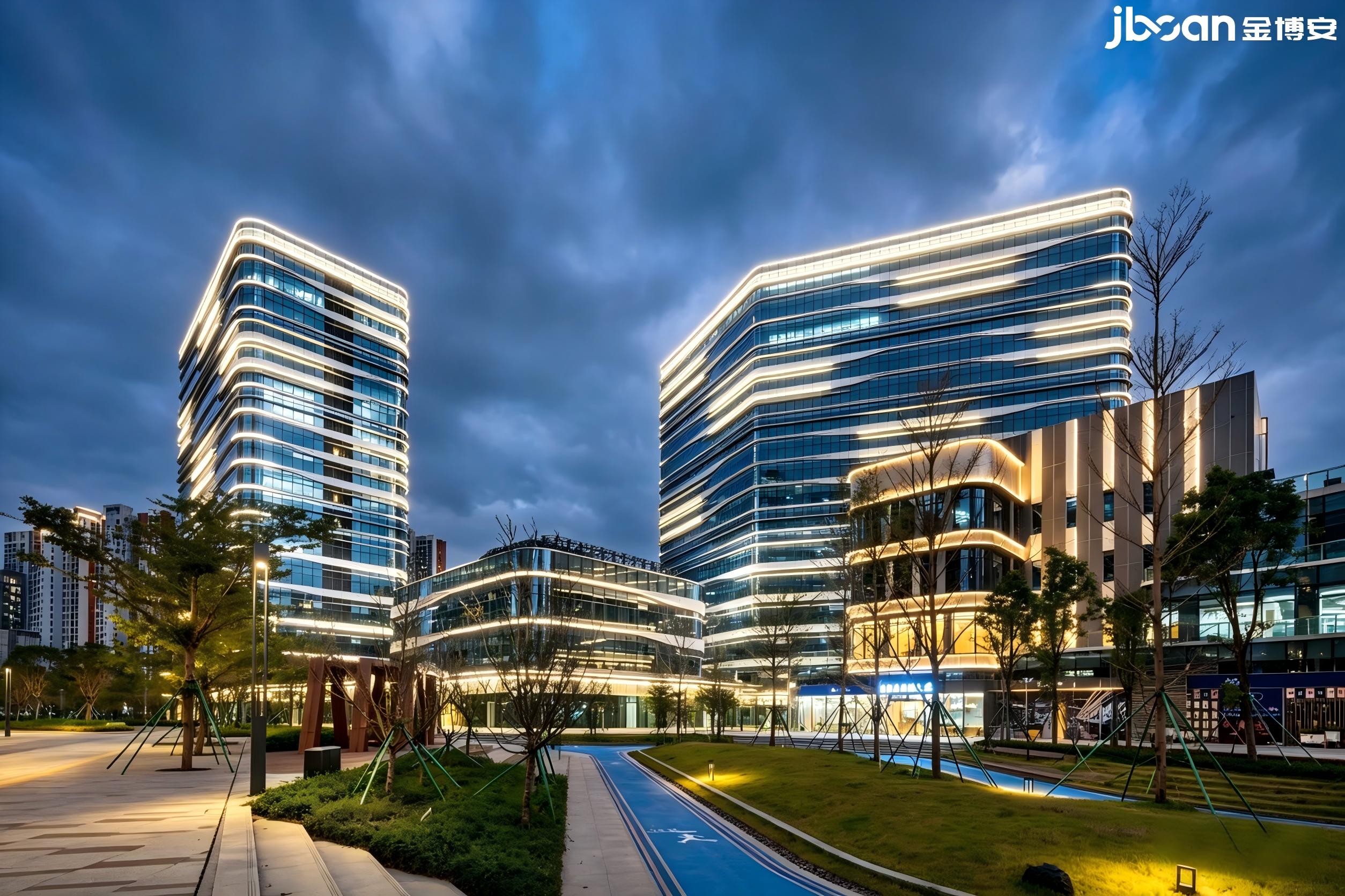 JBOAN Jinboan LED flexible wall washer design Nantai Yunchang Valley building facade lighting engineering lighting