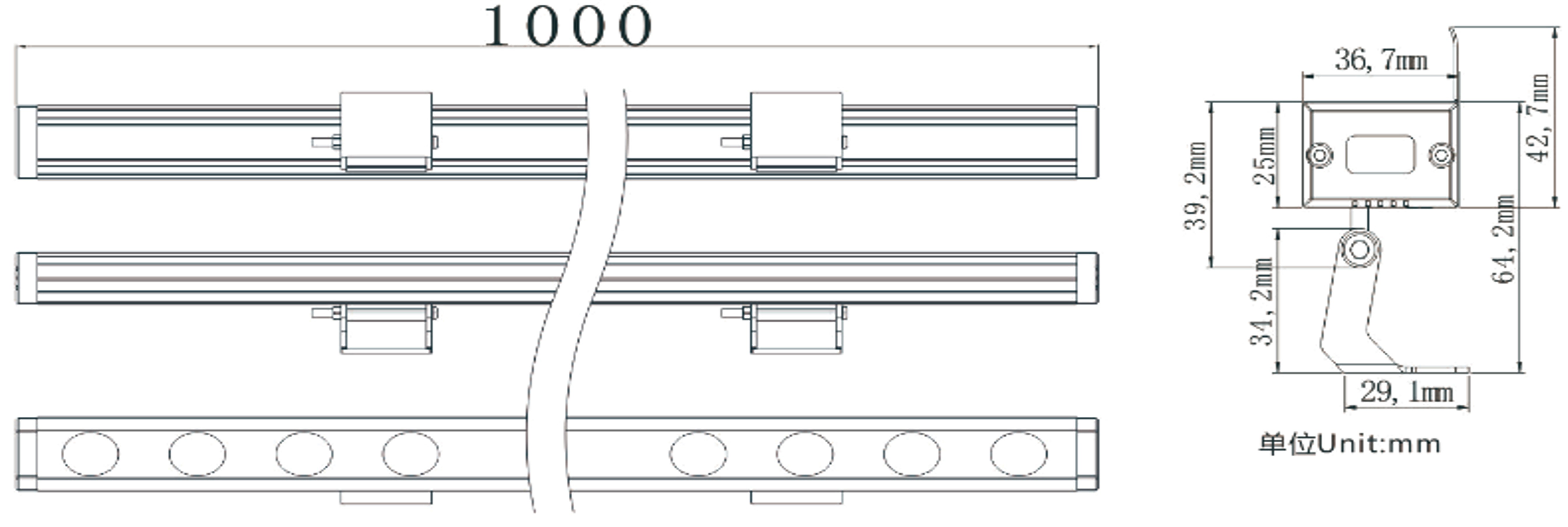 3625 LED wall washer