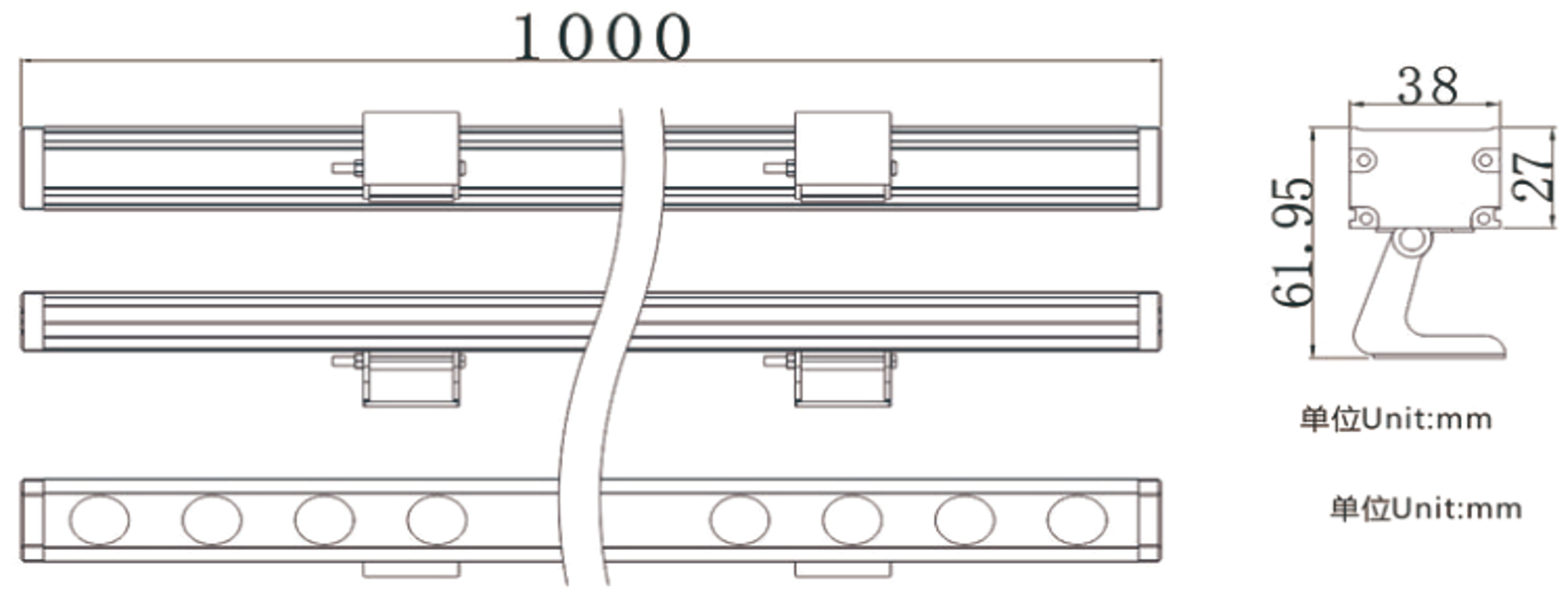 3827 LED wall washer
